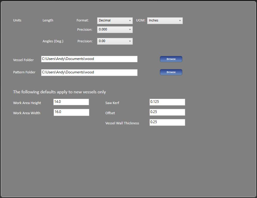 App Defaults View