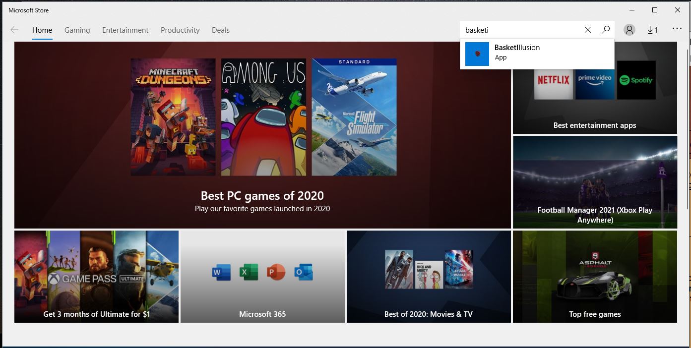 Search Microsoft Store